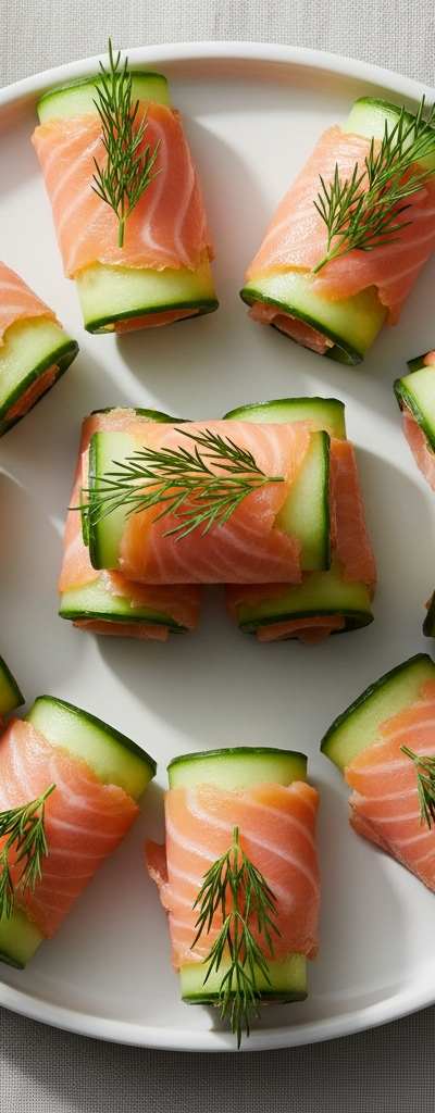 Keto Smoked Salmon Cucumber Wraps