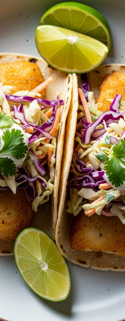 Homemade Fish Tacos with Cabbage Slaw
