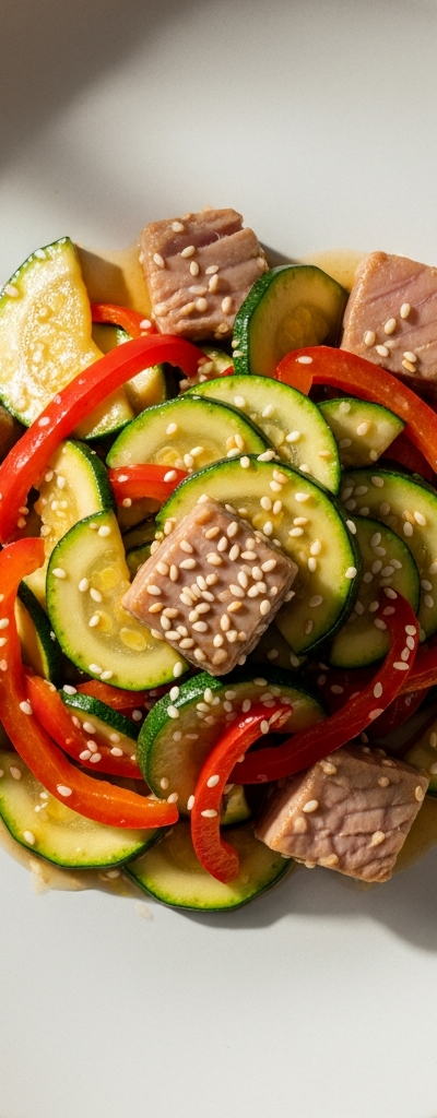 Tuna and Zucchini Stir-Fry