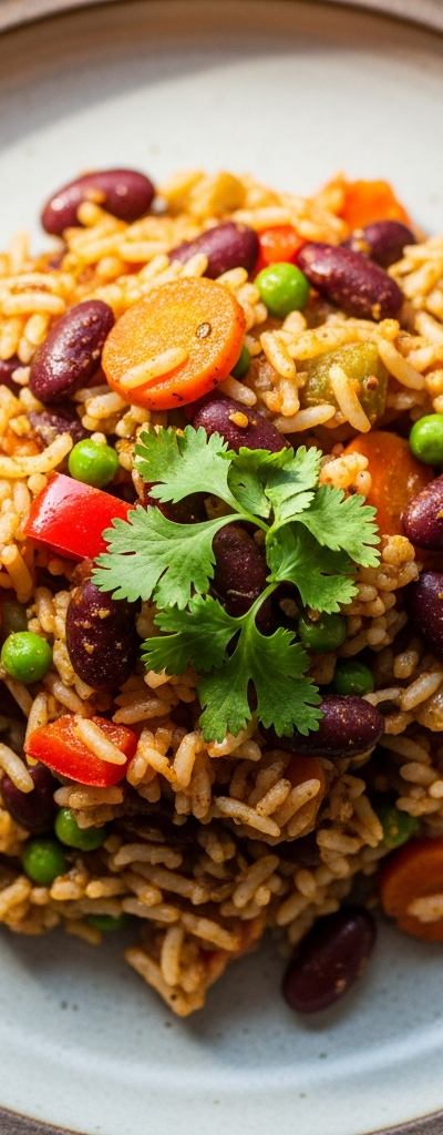 Kidney Bean and Vegetable Rice Skillet