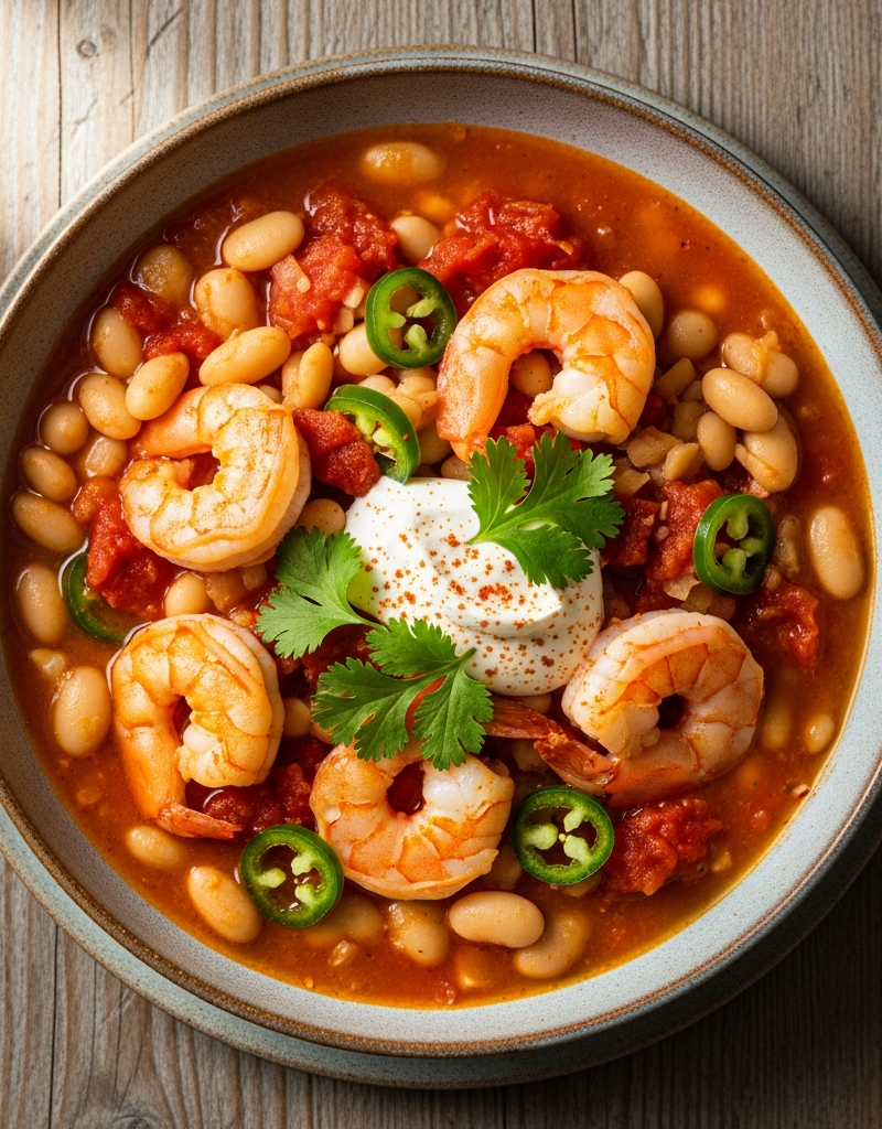 Shrimp and White Bean Chili