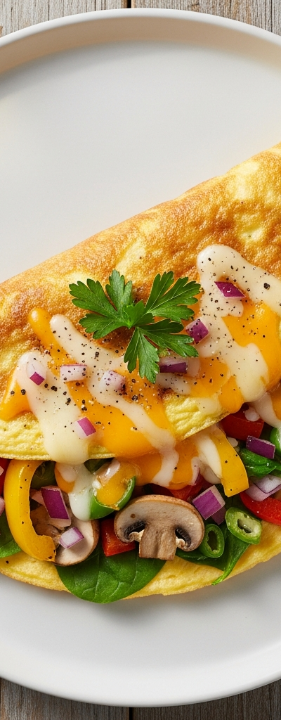 Vegetable and Cheese Omelette
