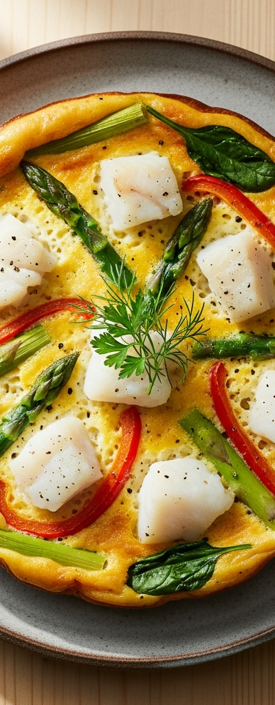 White Fish and Veggie Frittata