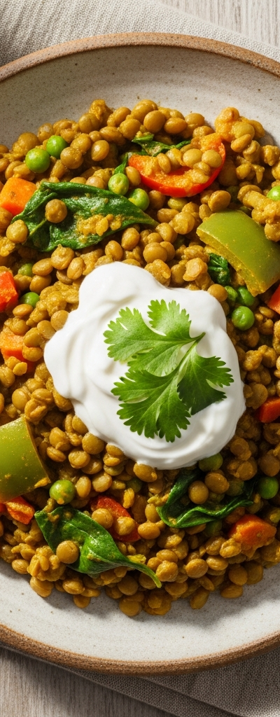 Green Lentil and Vegetable Curry