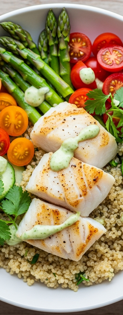 Zesty Cod and Quinoa Power Bowl