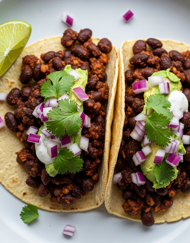 Spicy Black Bean Tacos