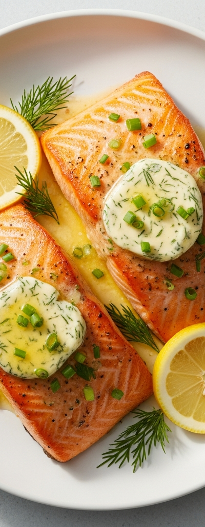 Pan-Seared Salmon with Lemon Herb Butter