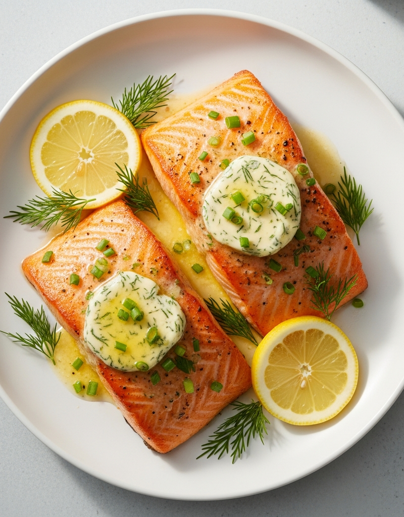Pan-Seared Salmon with Lemon Herb Butter