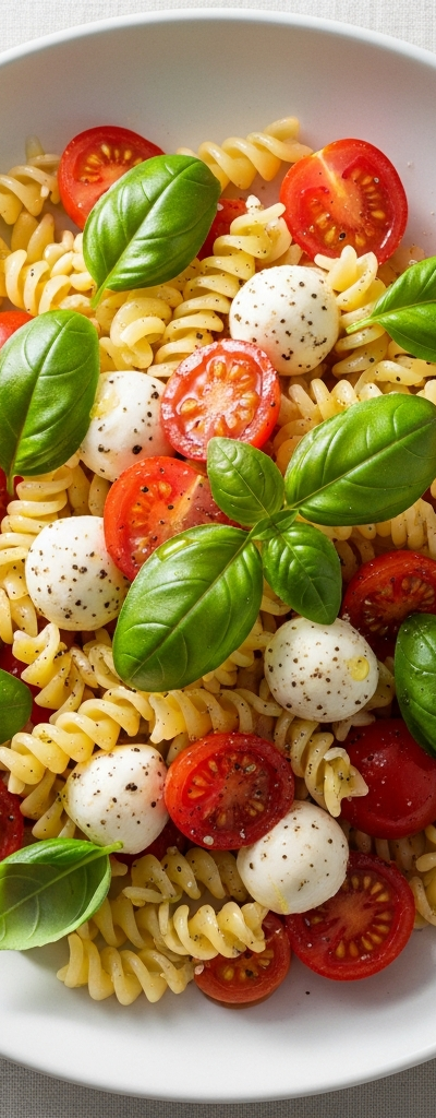 Vegetarian Caprese Pasta Salad