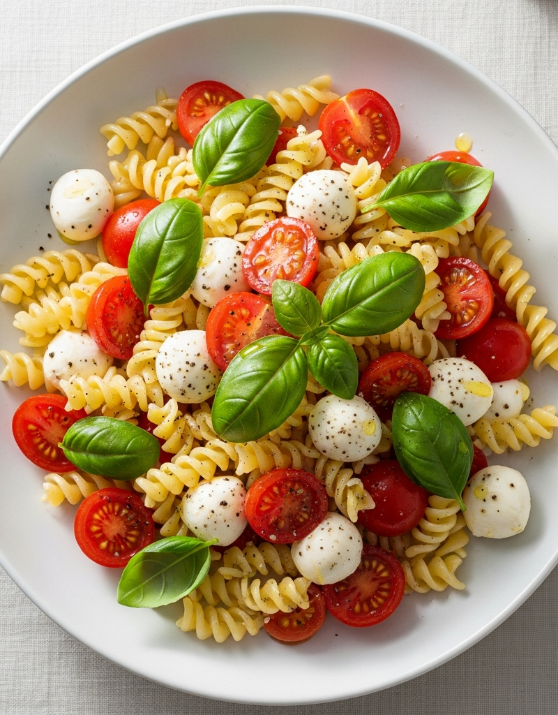 Vegetarian Caprese Pasta Salad