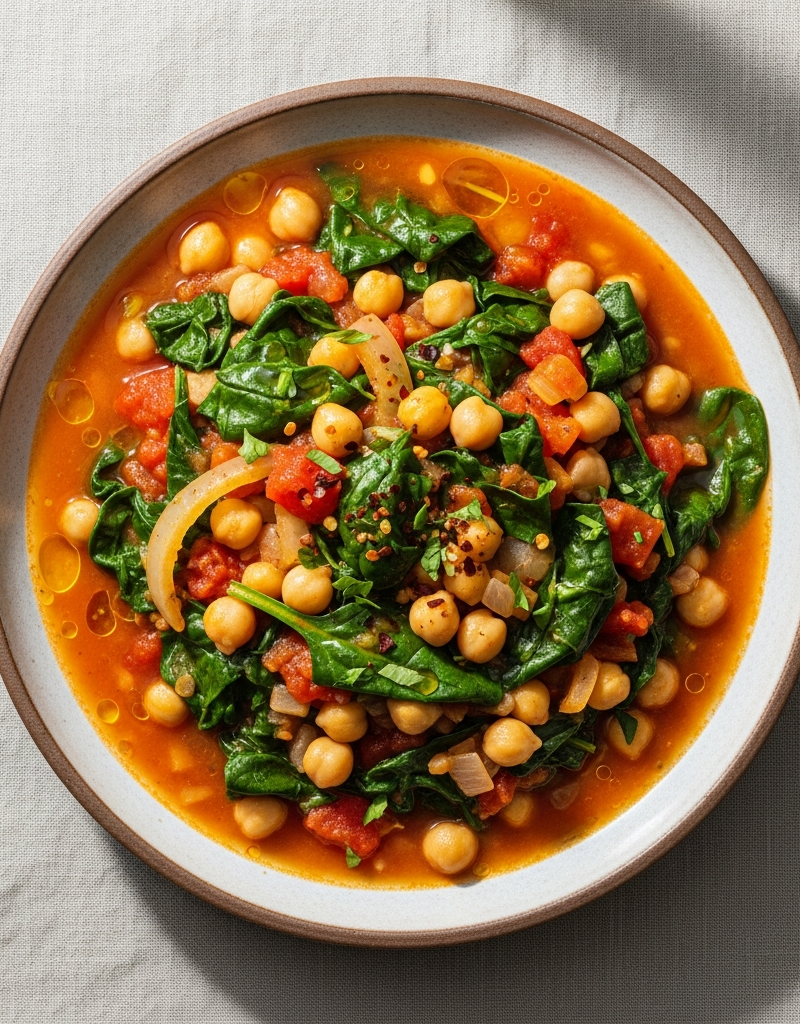 Mediterranean Chickpea and Spinach Stew