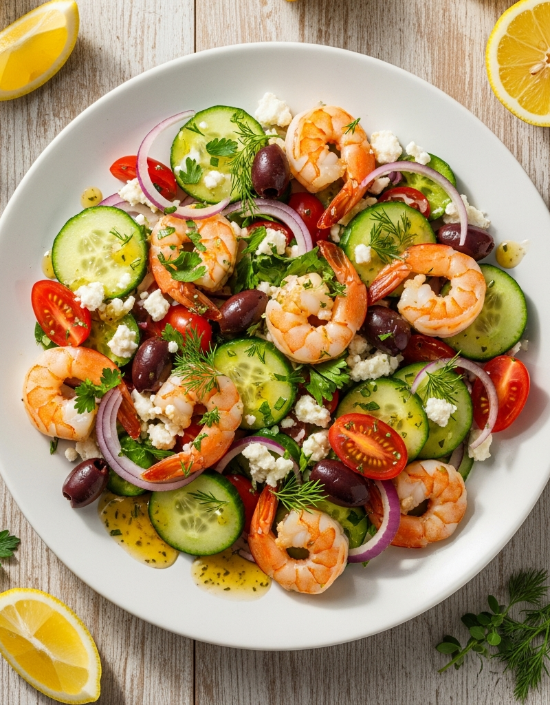 Quick Mediterranean Shrimp Salad