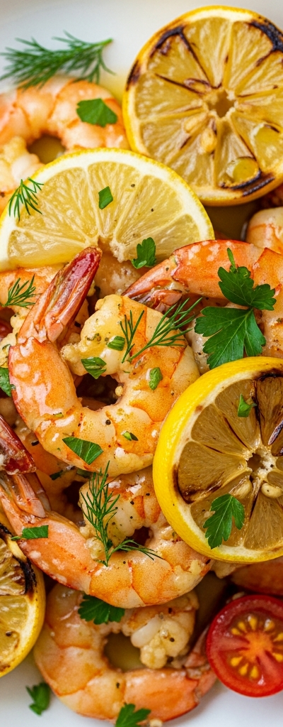 Mediterranean Garlic Lemon Shrimp