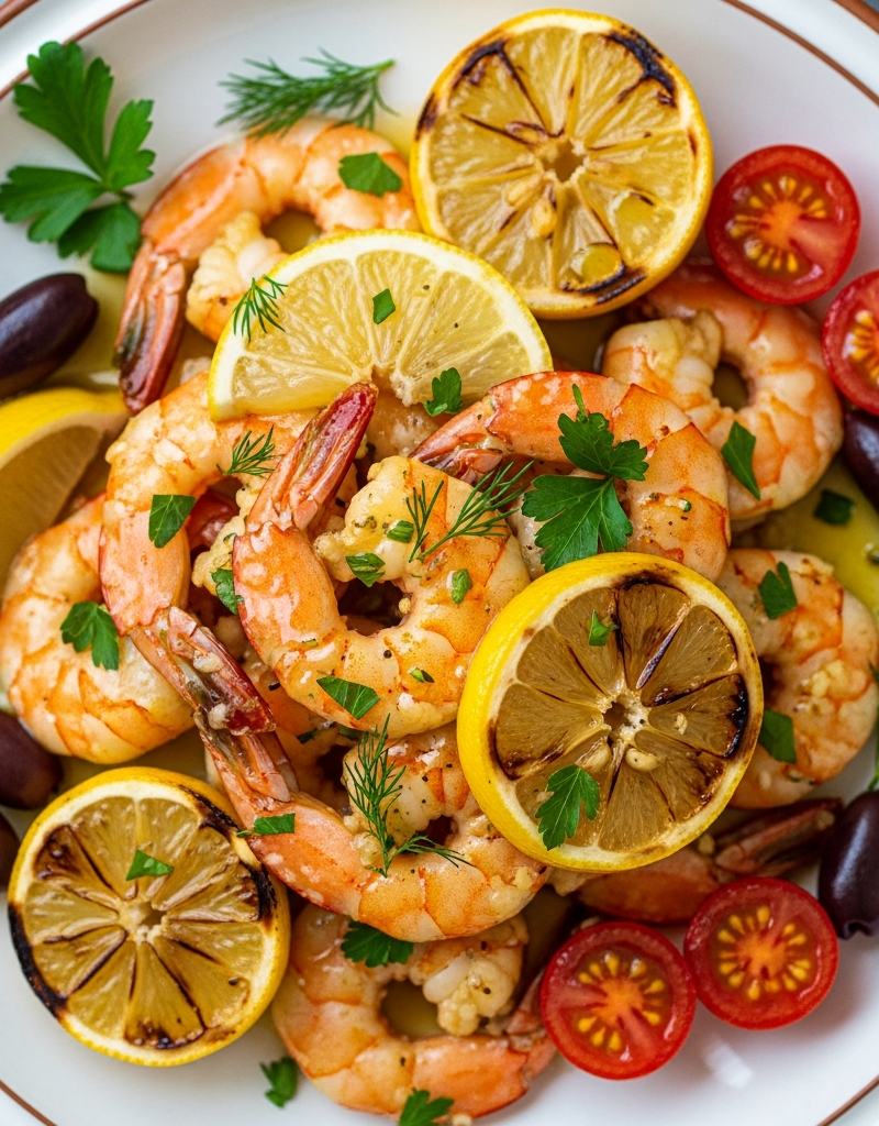 Mediterranean Garlic Lemon Shrimp