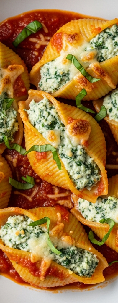 Spinach and Ricotta Stuffed Shells