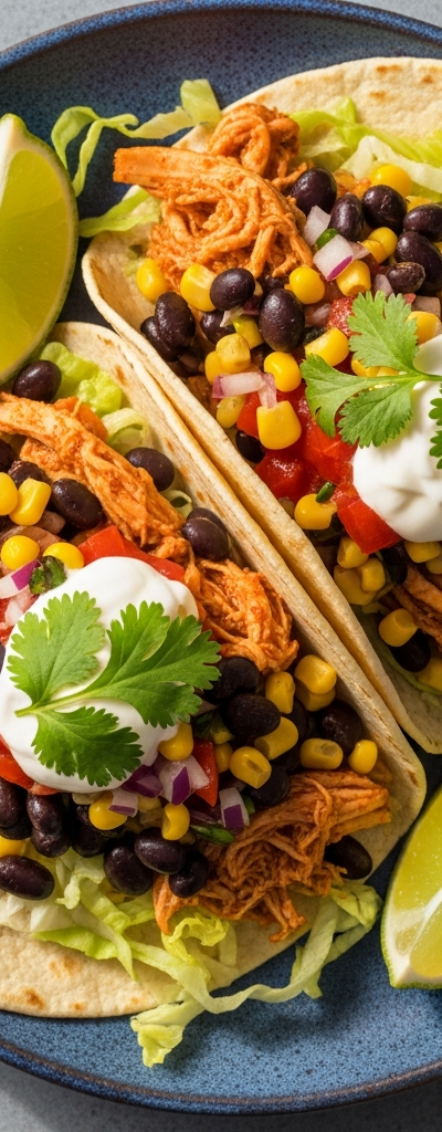Quick Chicken & Black Bean Tacos