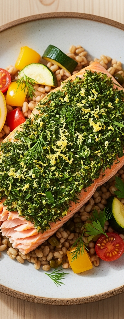 Mediterranean Herb-Crusted Salmon