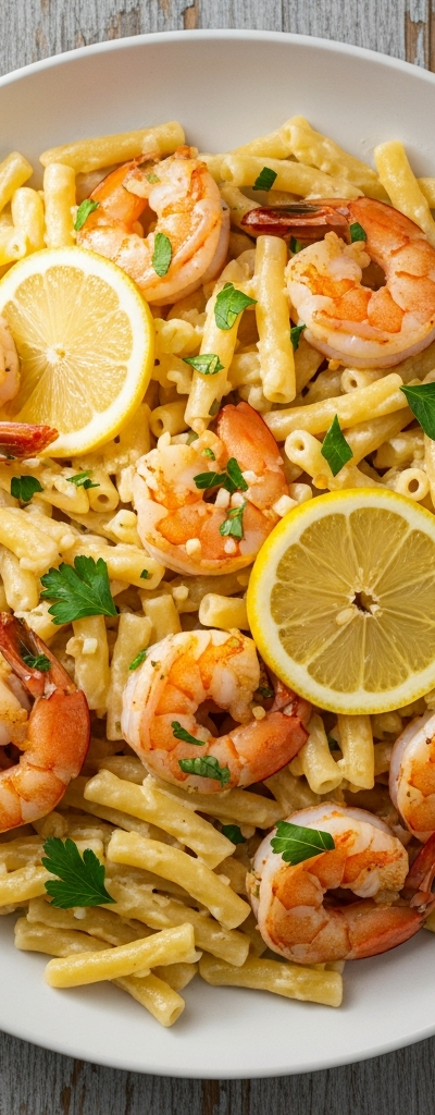 Lemon Garlic Butter Shrimp Pasta