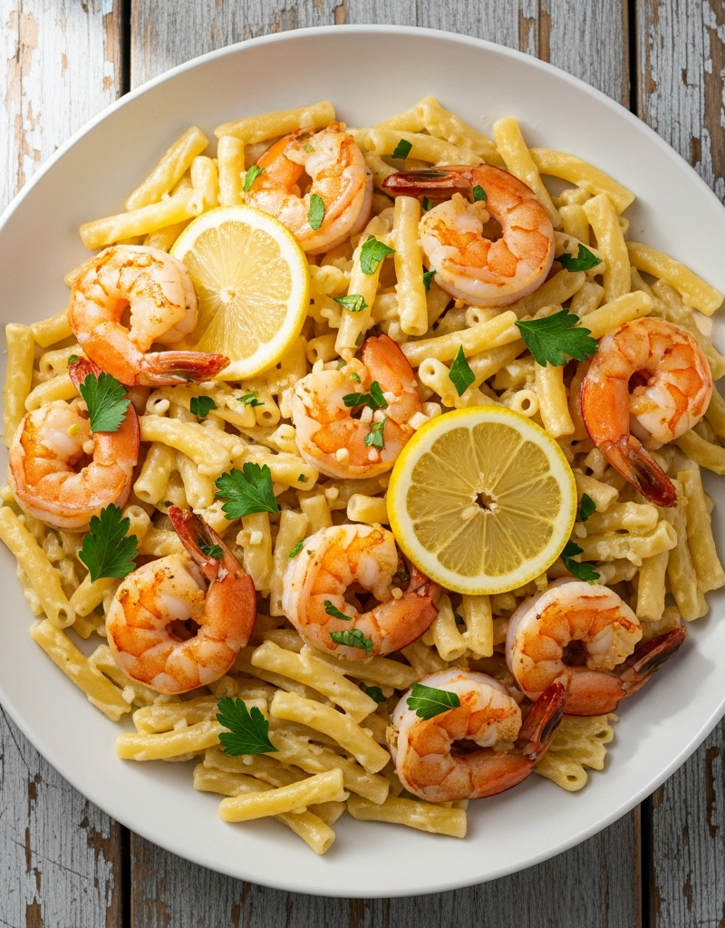 Lemon Garlic Butter Shrimp Pasta