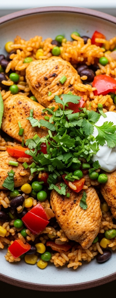 Mexican Chicken and Rice Skillet