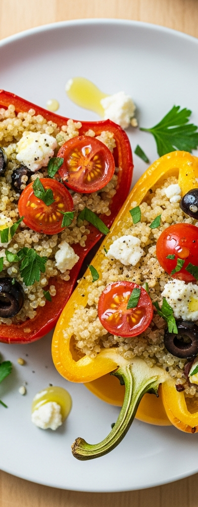 Mediterranean Quinoa Stuffed Peppers