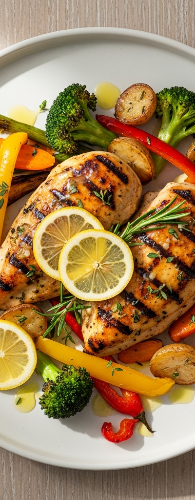 Lemon Herb Grilled Chicken with Roasted Vegetables