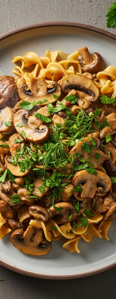 Vegetarian Mushroom Stroganoff