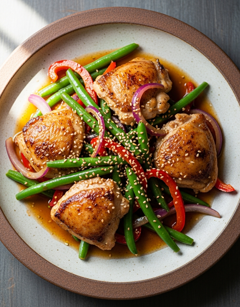 Quick Chicken and Bean Stir Fry