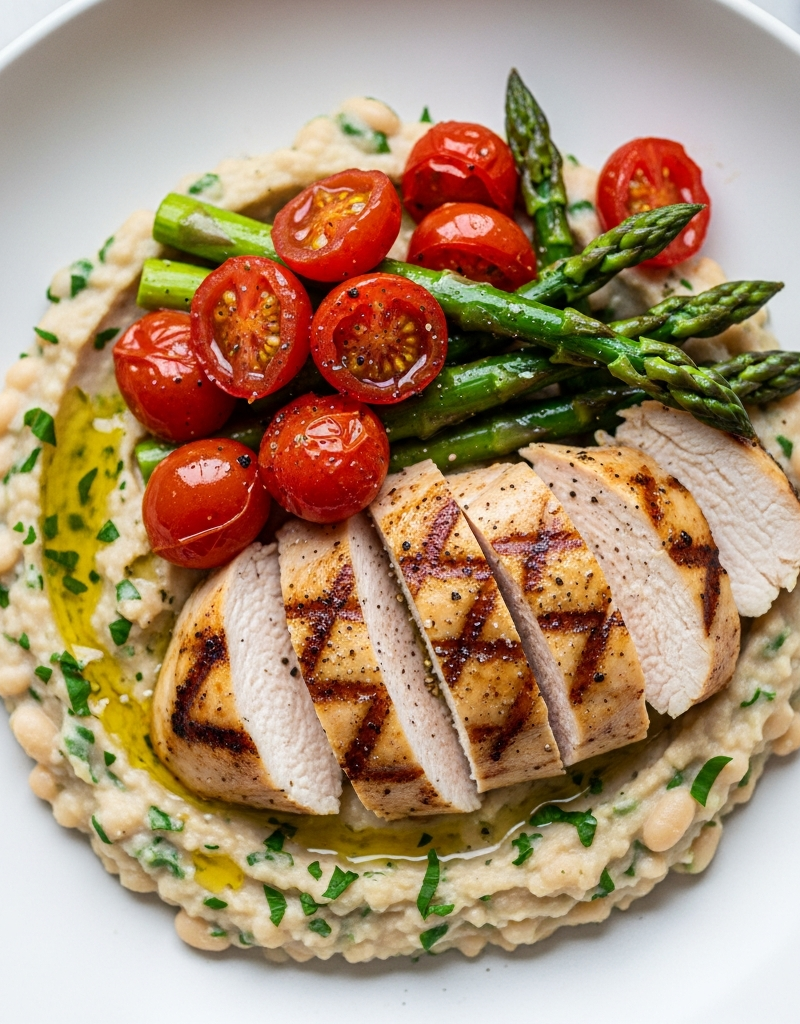 Chicken and White Bean Mash Bowl