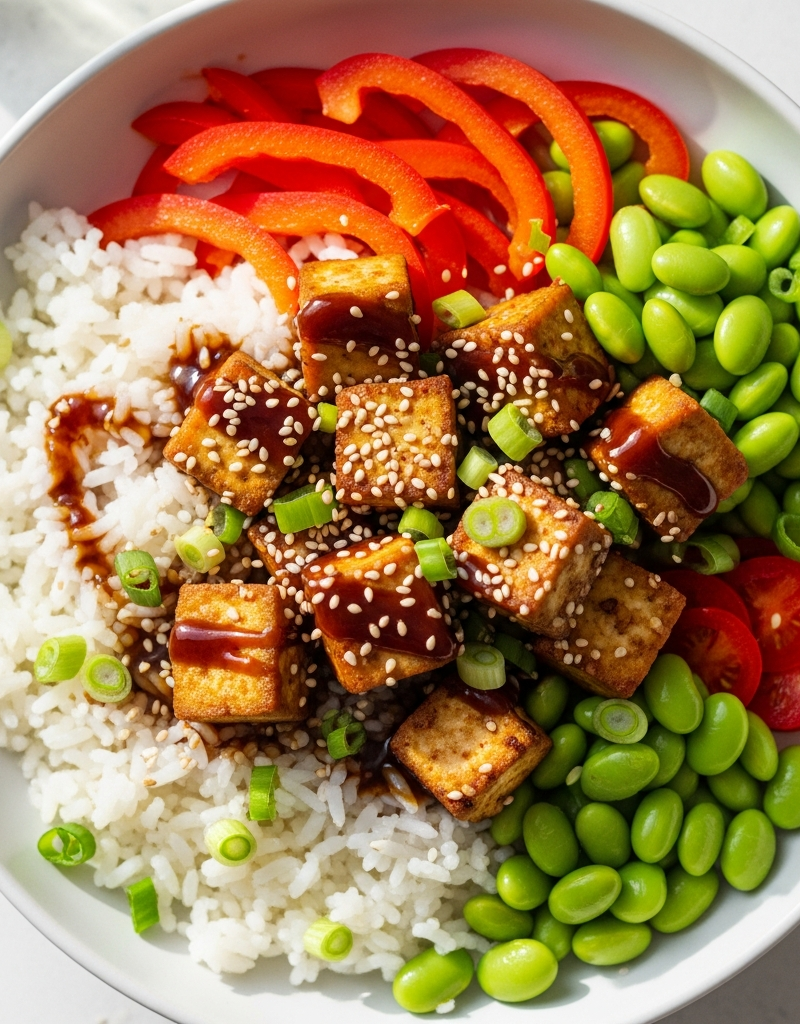 Vegan Teriyaki Tofu Bowl