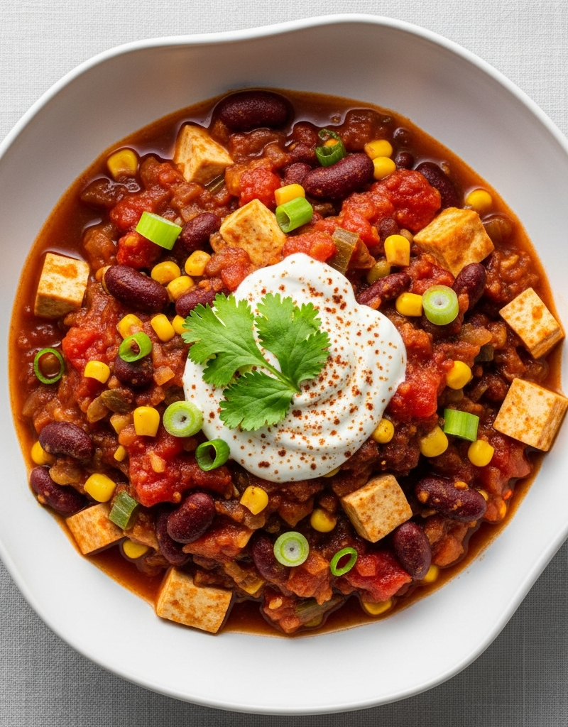 Spicy Tofu and Bean Chili
