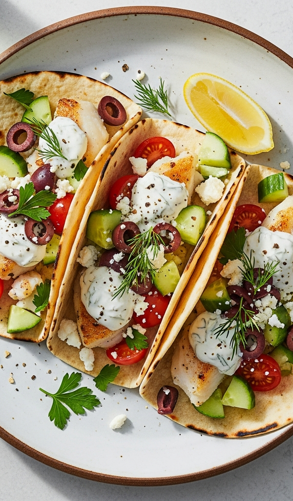 Mediterranean Fish Tacos