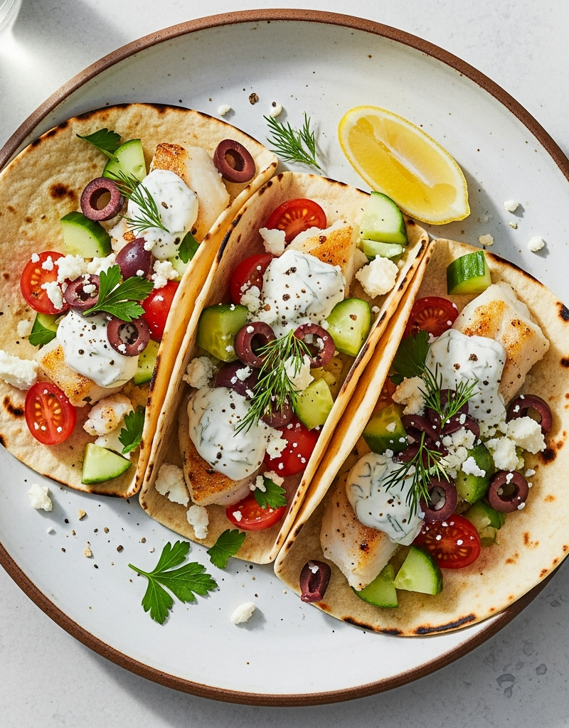 Mediterranean Fish Tacos