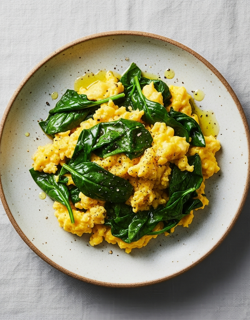 Egg and Spinach Protein Mash