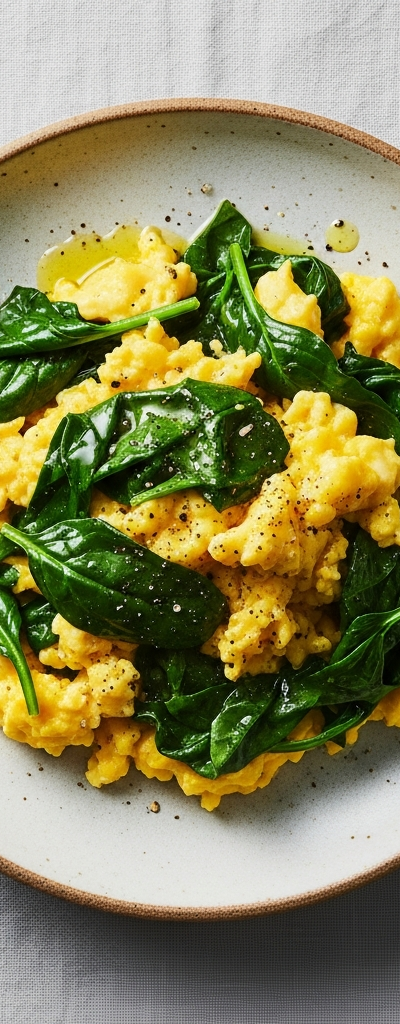 Egg and Spinach Protein Mash