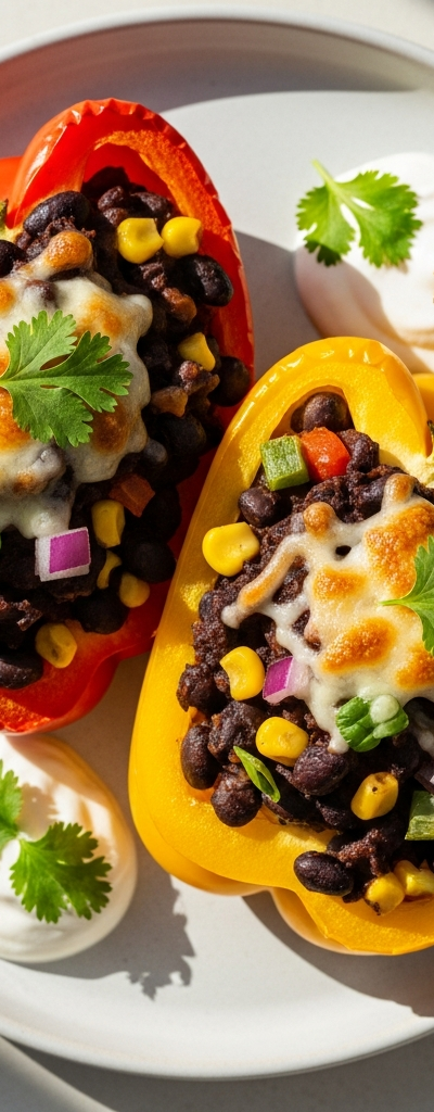 Black Bean Stuffed Bell Peppers
