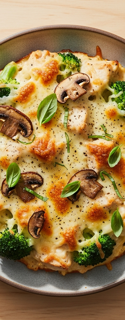 Keto Chicken Alfredo Casserole