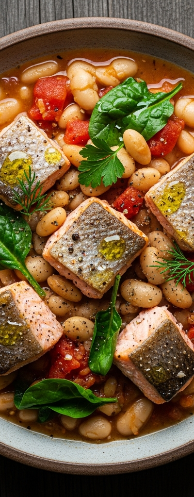 Salmon and White Bean Stew