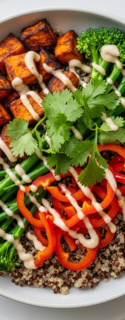 Spiced Sweet Potato Quinoa Bowl