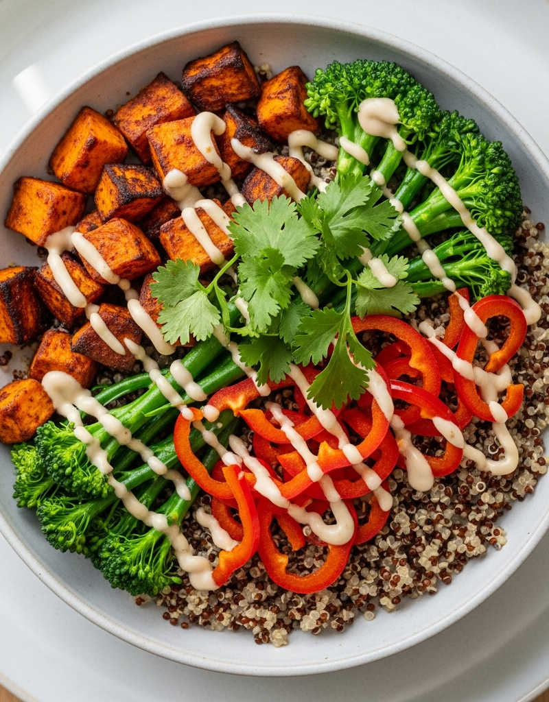 Spiced Sweet Potato Quinoa Bowl