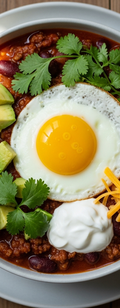 Keto Egg Chili Bowl
