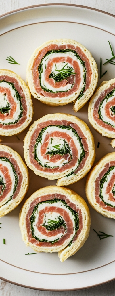 Smoked Salmon and Cream Cheese Pinwheels