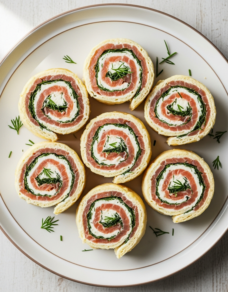 Smoked Salmon and Cream Cheese Pinwheels