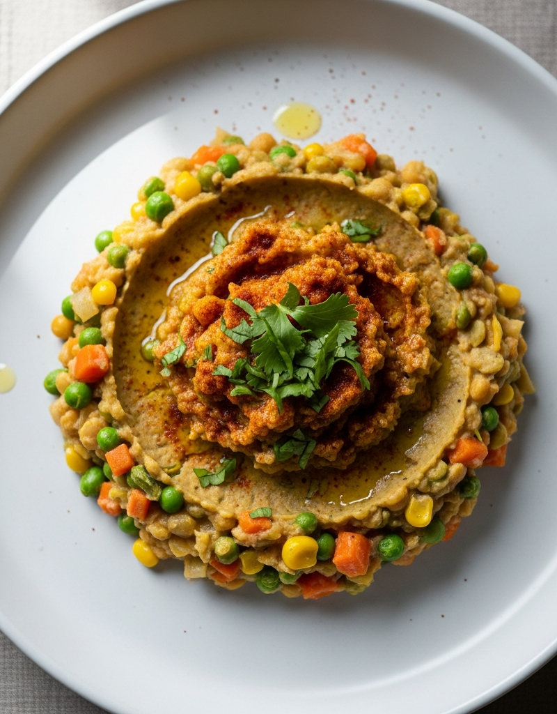 Spiced Split Pea and Vegetable Mash