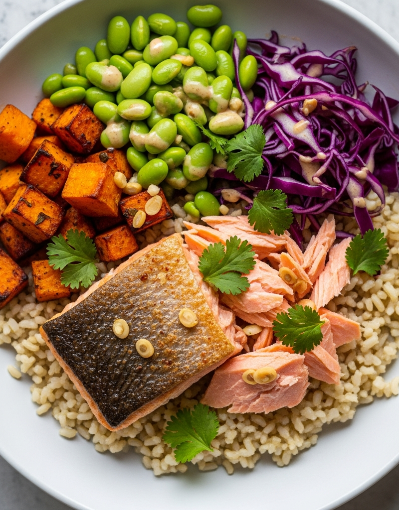 Sweet Potato & Salmon Grain Bowl