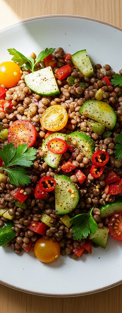 Spiced Lentil and Vegetable Salad