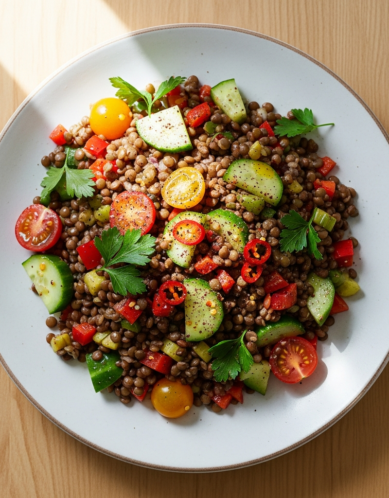 Spiced Lentil and Vegetable Salad