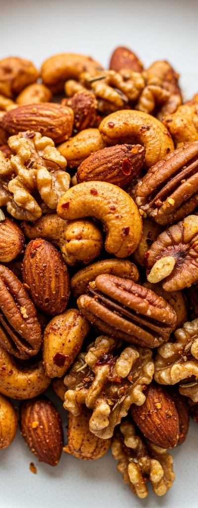 Spicy Roasted Mixed Nuts