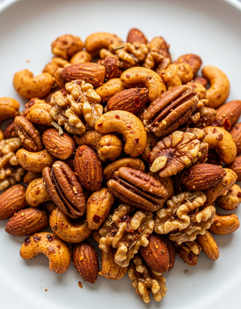 Spicy Roasted Mixed Nuts