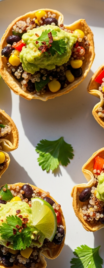 Quinoa and Black Bean Snack Cups